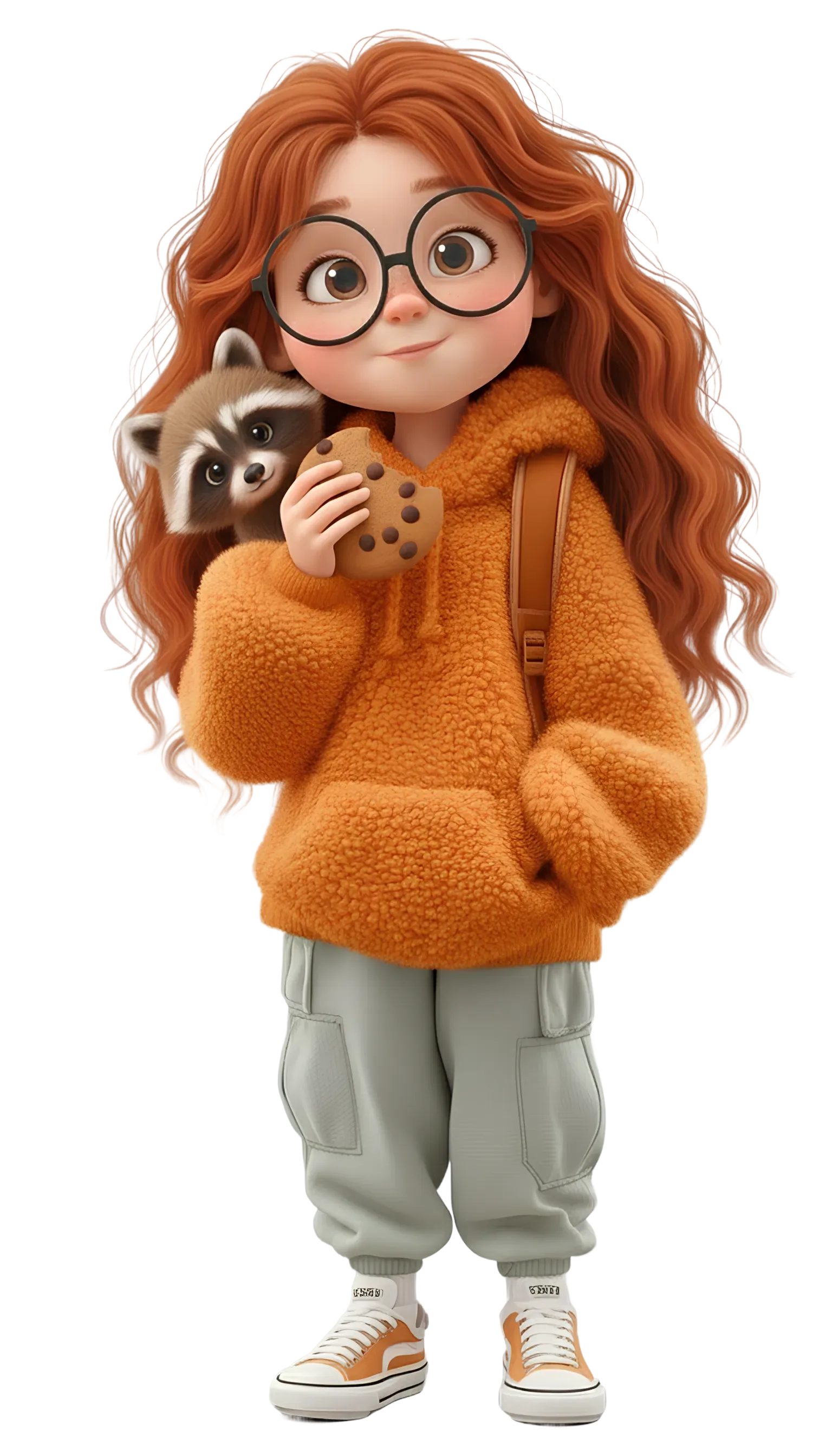 Girl with raccoon